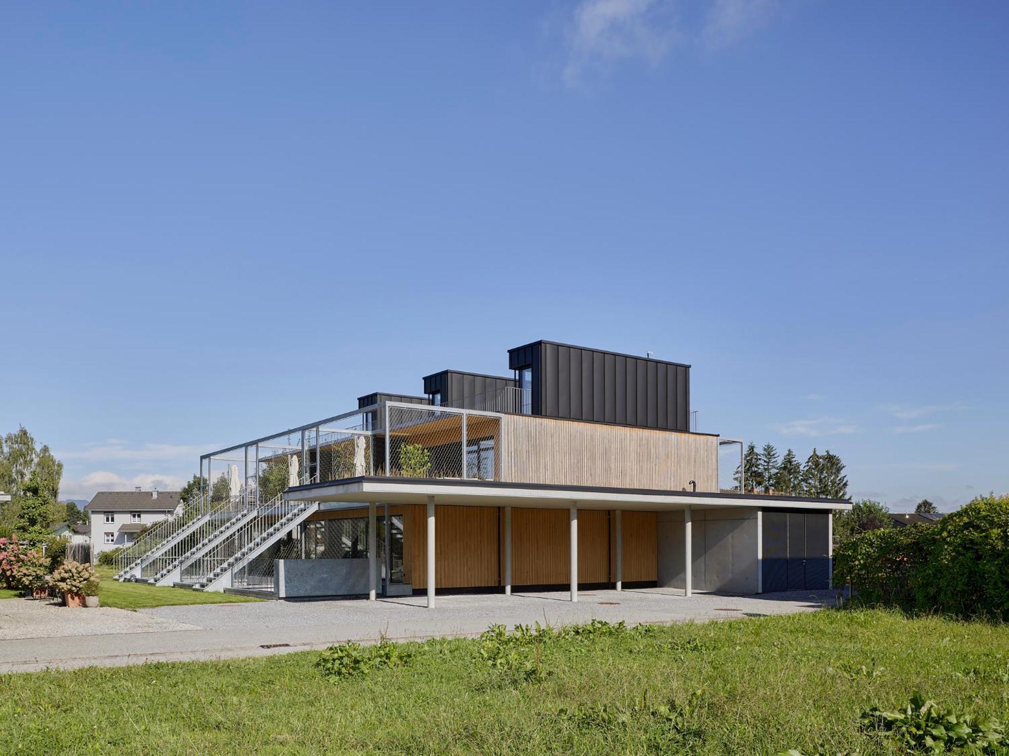 Architektenhaus Rhaa Mit Terrassen Altach Экстерьер фото